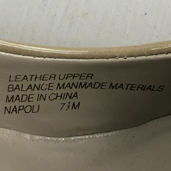 Franco Sarto Women's Size 7.5M Napoli Tan Leather Patent Slip On High Heel Pumps - Picture 13 of 13